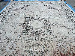 10'X 14' Vintage Hand Made Indian KASHMIR SILK Rug Carpet LARGE