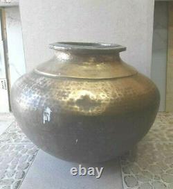 125 Years Old Antique Vintage Brass Cooking Handi Pot Tope Degchi 45 x 40 cms