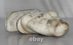 1800's Vintage Old White Marble Hand Carved Hindu Goddess Statue/Figure 6636