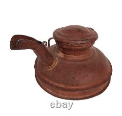 1850's Old Vintage Antique Unique Shape Beautiful Iron Rare Oil / Ghee Pot Can