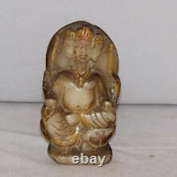 1900's Old Antique Hand Crafted Marble Hindu God Brahma Statue 11299 112