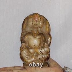 1900's Old Antique Hand Crafted Marble Hindu God Brahma Statue 11299 112