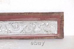1900s Carved Indian Vintage Antique Rare Wooden Wall Panel Home Decor R-40