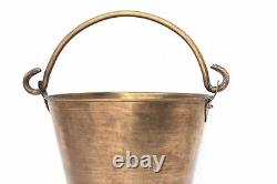 1900s Vintage Indian Antique Hand Crafted Brass Water Bucket Collectible PA39