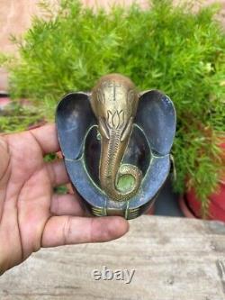 1920's Vintage Old Hand Forged Hindu God Ganesha Figurine Statue