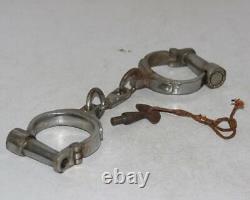 1930'S Old Vintage Iron Lock Unique Handcrafted Handcuff Lock Collectible 8807
