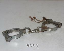 1930'S Old Vintage Iron Lock Unique Handcrafted Handcuff Lock Collectible 8807