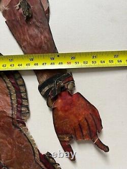 19th Century Shadow Puppet, Vintage, Leather, Indian, Rare, Collectible, Art