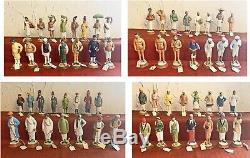 60 Pc Set Antique/Vintage Indian Clay Figures Poona/LucknowithKrishnanagar 1880