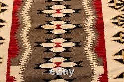 8' x 4' American Indian Navajo Rug Vintage Authentic Hand Woven