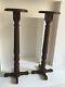 A Pair Of Anglo-indian Wooden Planters / Torcheres Stands Early 20th C Rare