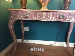 A very unusual vintage decorative Indian painted side /hall table/console c 1970