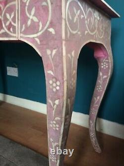 A very unusual vintage decorative Indian painted side /hall table/console c 1970