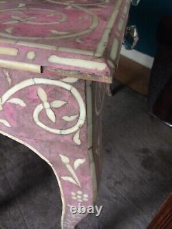 A very unusual vintage decorative Indian painted side /hall table/console c 1970