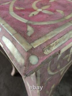 A very unusual vintage decorative Indian painted side /hall table/console c 1970