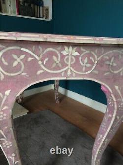 A very unusual vintage decorative Indian painted side /hall table/console c 1970