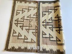 ANTIQUE Navajo Rug Native American Indian Weaving VTG Two Gray Hills 49x35