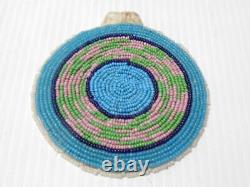 ANTIQUE / VINTAGE / 1890s N. PLAINS CROW INDIAN FULLY BEADED TARGET POUCH