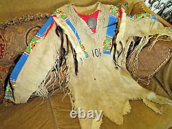 ANTIQUE VINTAGE 1890s SIOUX INDIAN WAR SHIRT FROM THE 101 RANCH WILD WEST SHOW