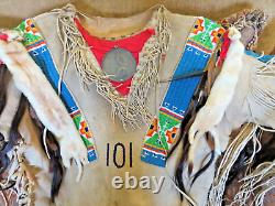 ANTIQUE VINTAGE 1890s SIOUX INDIAN WAR SHIRT FROM THE 101 RANCH WILD WEST SHOW