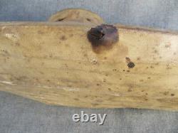 ANTIQUE VINTAGE 1900's-1930's ESKIMO INUIT INDIAN WOOD & SKIN TOY MODEL KAYAK