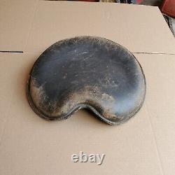ANTIQUE Vintage BLACK LEATHER Motorcycle Seat Harley Indian Henderson Pope Buddy