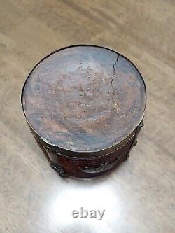 Antique 19th Century Anglo Indian Carved Wood Peat Buckets, AS-IS