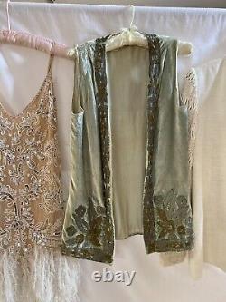 Antique 19th Century Silk Zardosi Waistcoat. Ottoman, Indian, Vintage. Small