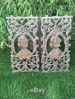 Antique Cast Iron Indian Balcony Banister Baluster Panel Queen Victoria Vintage