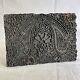 Antique Indian Hand Carved Textile Wooden Hand Print Block Ornate Stamp 8 X 6