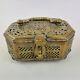 Antique Indian Brass Jali Betel Nut Box Pierced 18.5cm Wide