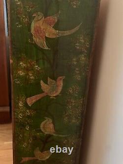 Antique Indian Green Painted Wooden Cabinet / Cupboard / Bookcase Vintage Boho