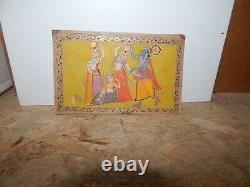 Antique Indian Miniature of Krishna Dancing with the Gopis