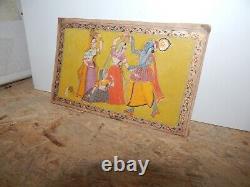 Antique Indian Miniature of Krishna Dancing with the Gopis