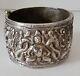 Antique Indian Silver Cuff Bracelet, Hindu Snake Goddess Bracelet Vintage