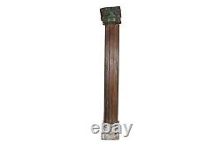 Antique Indian Teak Wood And Stone Set of 4 Pillars