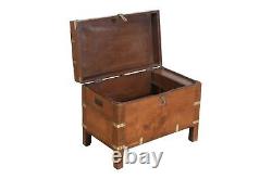 Antique Indian Teak Wood Pitara Dowry Chest