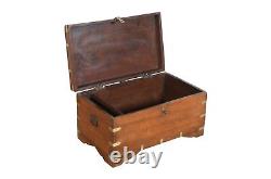 Antique Indian Teak Wood Pitara Dowry Chest