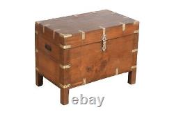 Antique Indian Teak Wood Pitara Dowry Chest