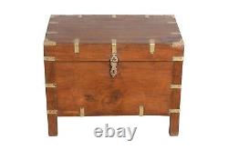 Antique Indian Teak Wood Pitara Dowry Chest