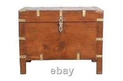 Antique Indian Teak Wood Pitara Dowry Chest