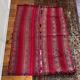 Antique Kilim Rug Floor Mat Indian Handmade Woven Rectangle Wool Vintage Red