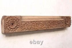 Antique Lintel Wooden Plaque Vintage Door Top Beam Indian Architectural Panel