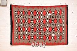 Antique Navajo Rug Native American Indian Vintage Eye Dazzler Weaving 41x28