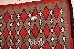 Antique Navajo Rug Native American Indian Vintage Eye Dazzler Weaving 41x28