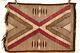 Antique Navajo Rug Native American Indian Textile 44x30 Weaving Transitional Vtg