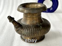 Antique Old Islamic Mughal Period Brass Ritual Holy water Pot Rich Patina Lota