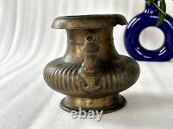 Antique Old Islamic Mughal Period Brass Ritual Holy water Pot Rich Patina Lota