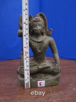 Antique Old Rare Hand Carved Stone Collectible Religious Hindu God Shiva Vintage