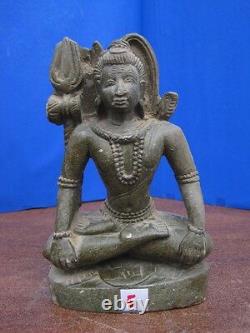 Antique Old Rare Hand Carved Stone Collectible Religious Hindu God Shiva Vintage